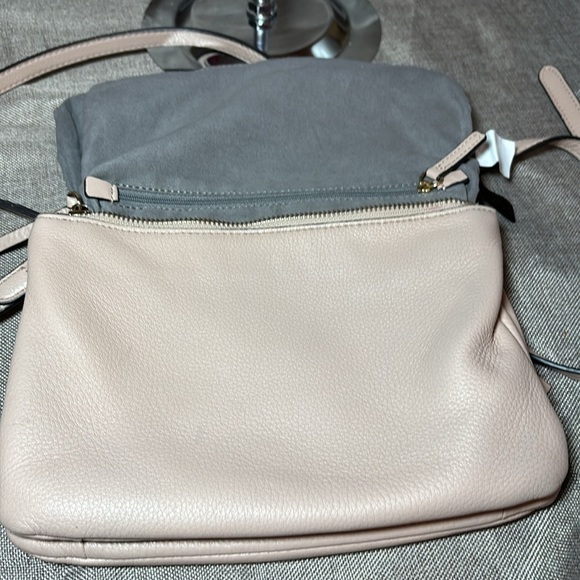 Vince Camuto Gally Leather Crossbody Handbag Purse Blush - Picture 3 of 10